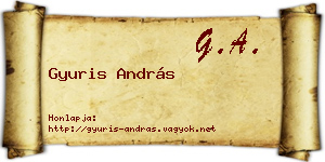 Gyuris András névjegykártya
