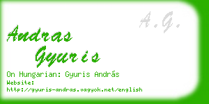 andras gyuris business card